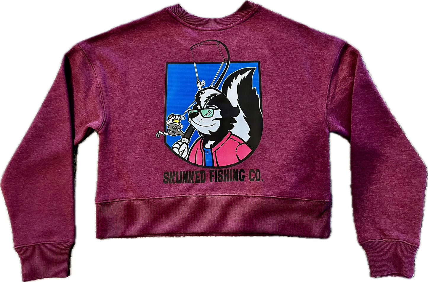 Skunked Badge Logo Crop Sweat Shirt